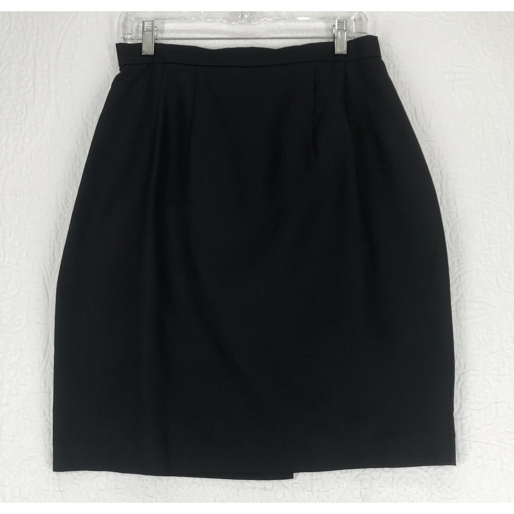 Vintage Jennifer Jeffries Pencil Skirt Size 12 Sheer Unlined Black